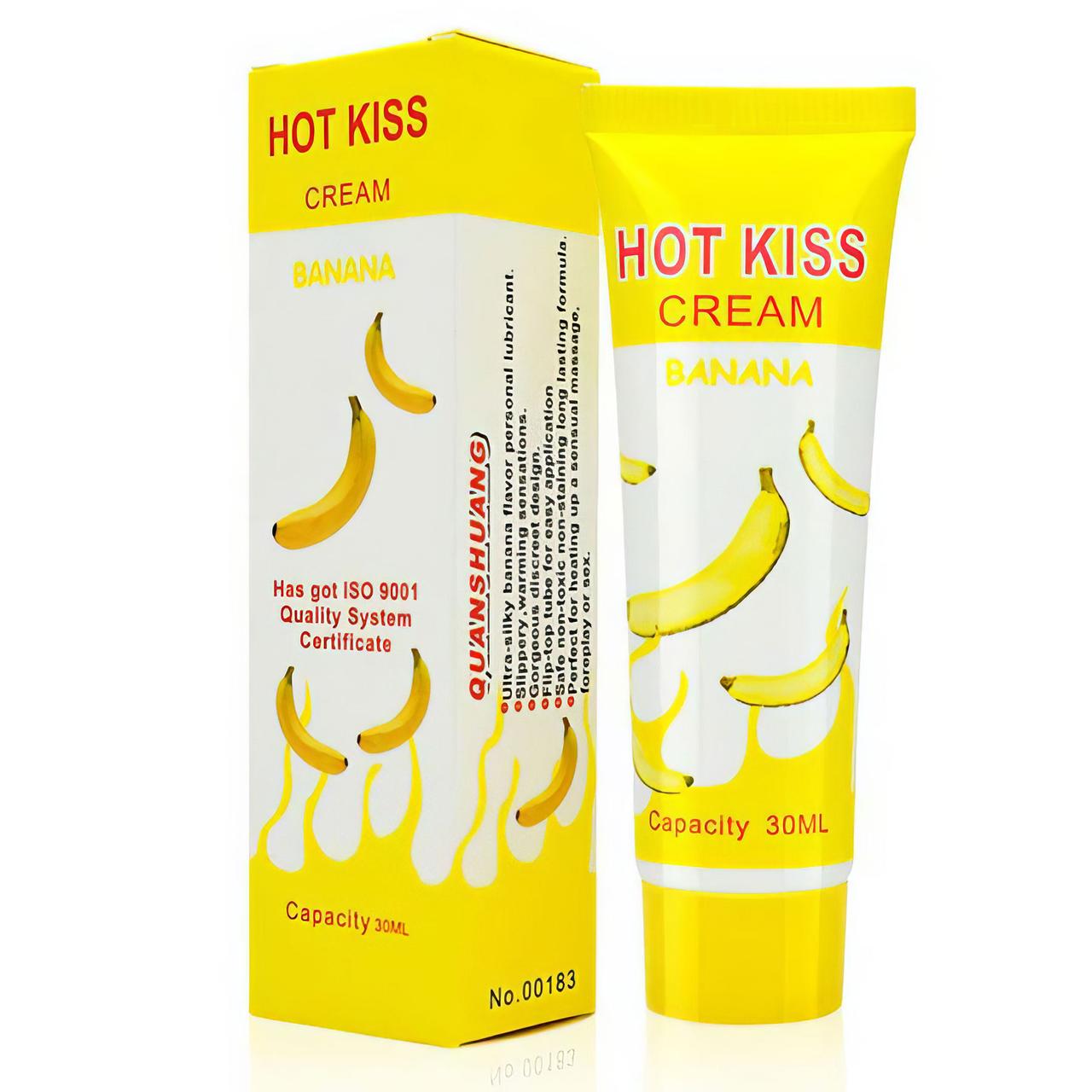 Гель-лубрикант увлажняющий Hot Kiss на водной основе со вкусом банана 30 мл (K000503) Гель-лубрикант увлажняющий Hot Kiss на водной основе со вкусом банана 30 мл (K000503)