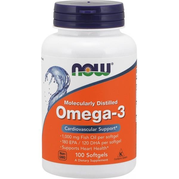 Риб'ячий жир NOW Omega-3 1000 мг 100 капсул