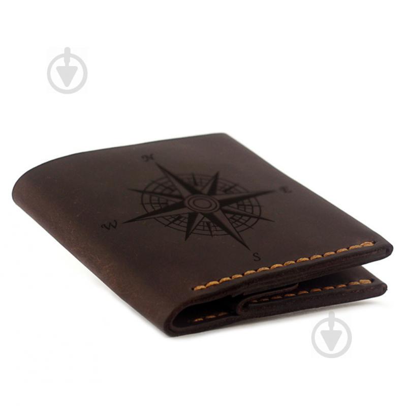 Кожаный мужской кошелек Square Компас Коричневый (as120102-2) Кожаный мужской кошелек Square Компас Коричневый (as120102-2)