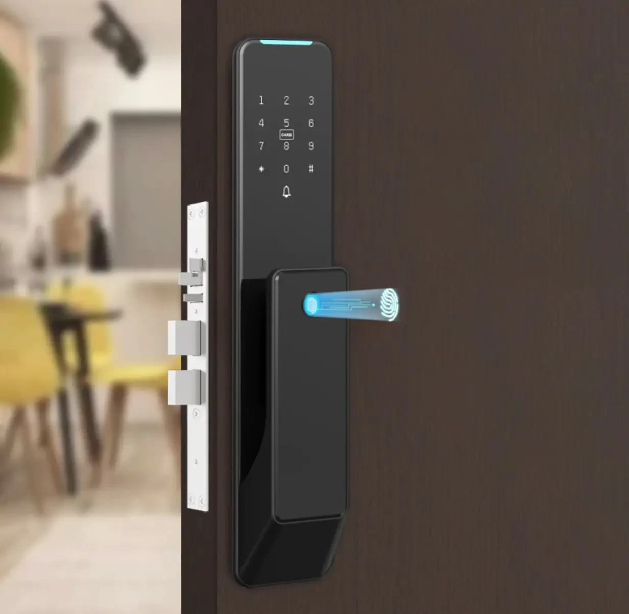 Замок дверний біометричний розумний SEVEN LOCK SL-7775BF Black (2047841346) - фото 4 Замок дверний біометричний розумний SEVEN LOCK SL-7775BF Black (2047841346) - фото 4