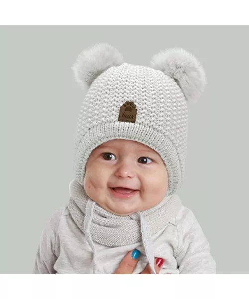 Комплект шапка та шарф дитячий Elf Дік р. 40 Блакитний (OK001370)