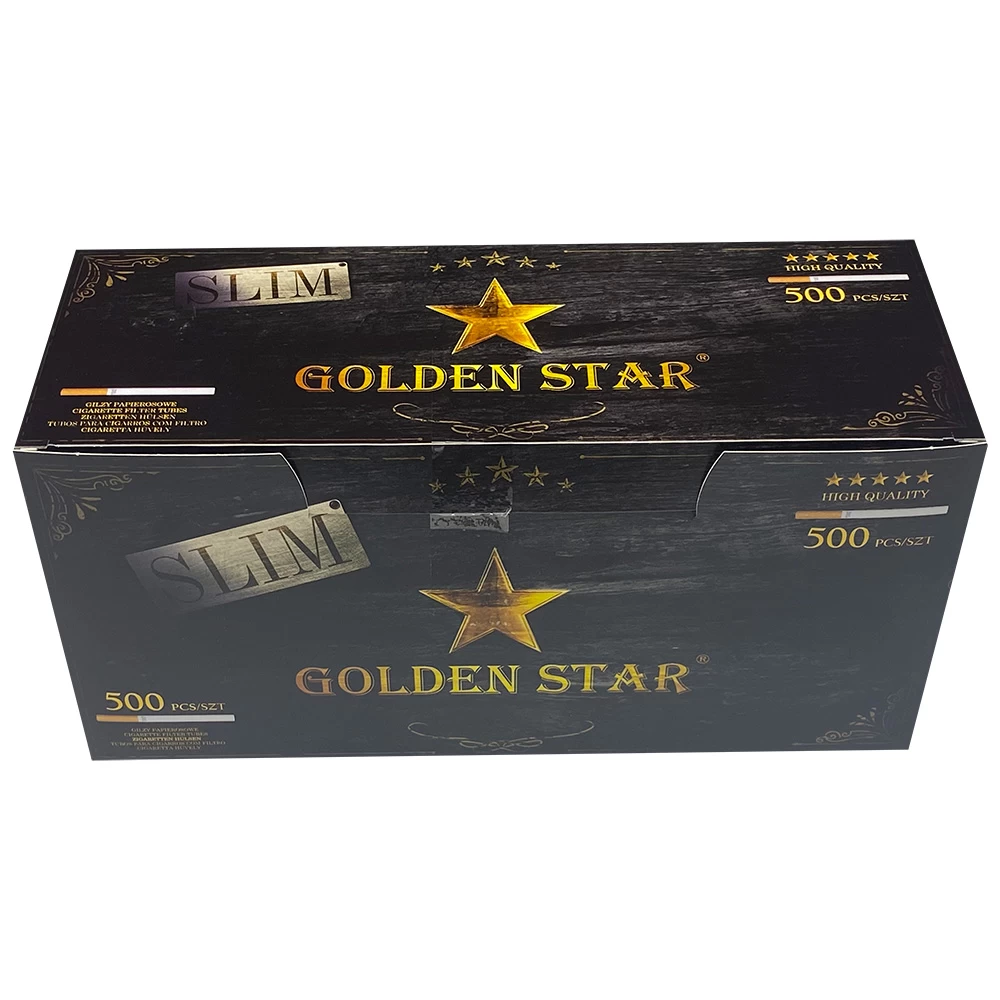 Гильзы для набивки сигарет табаком Korona Slim Golden Star 500 шт. - фото 2
