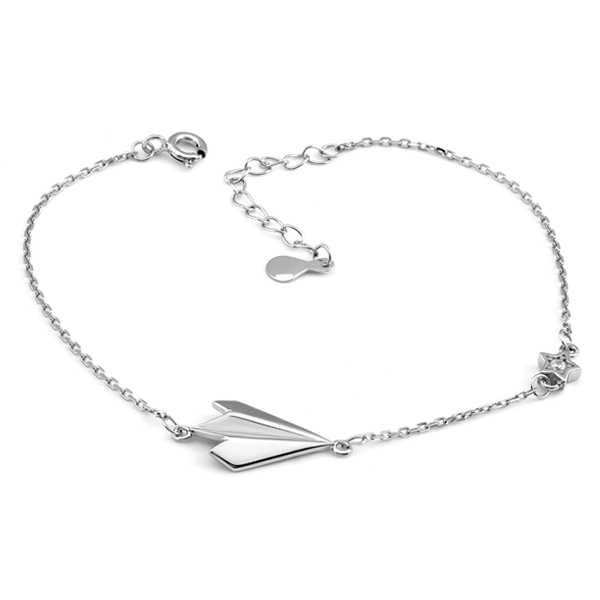 Браслет серебряный Самолет