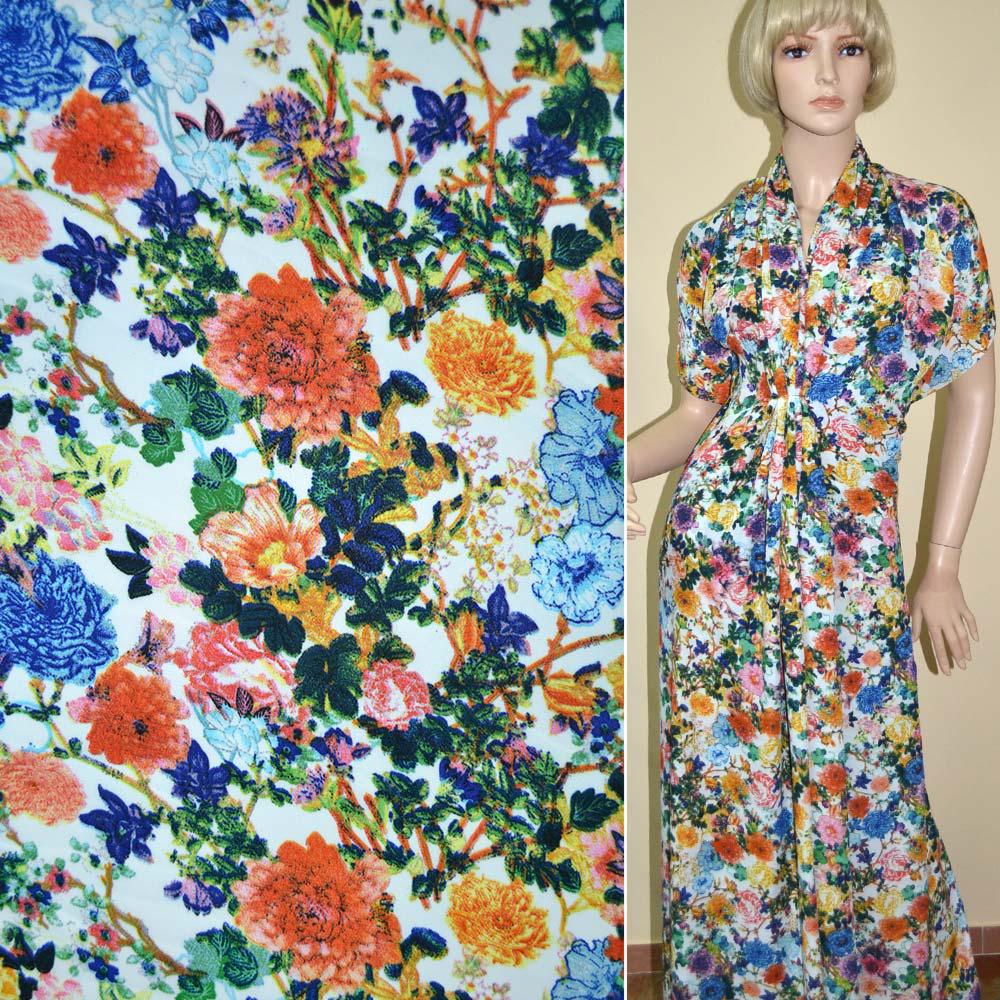 Ткань креп поплин с цветами ширина 150 см Разноцветный (14005.004) - фото 2 Ткань креп поплин с цветами ширина 150 см Разноцветный (14005.004) - фото 2