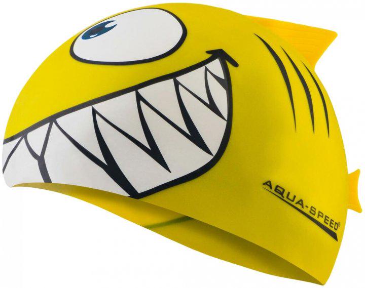 Шапка для плавання Aqua Speed ​​Shark 110-18 OSFM Жовтий (5908217633781)