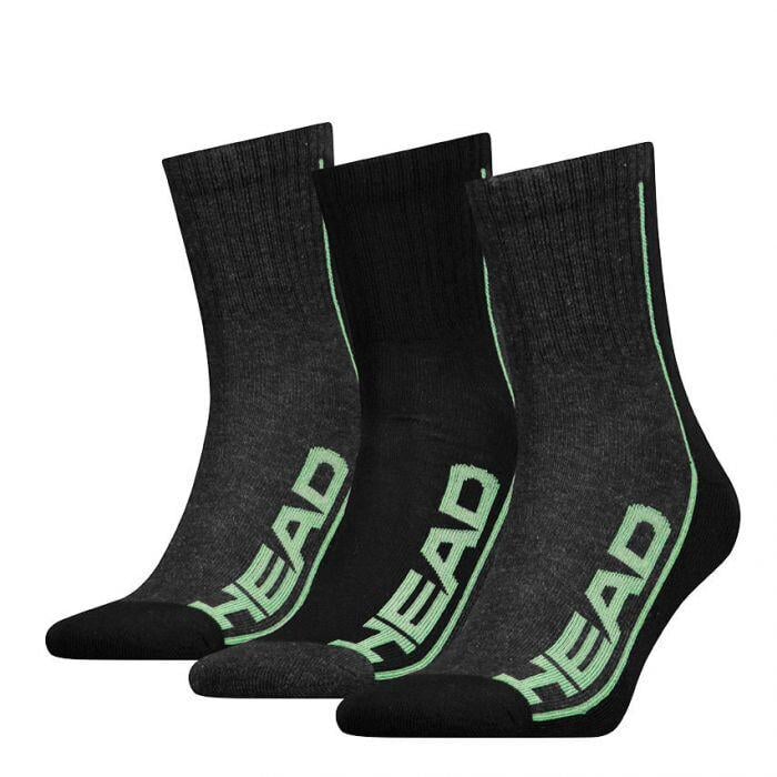 Носки Head Performance Short Crew 3 пары р. 35/36/37/38 Black/Green (791010001-164)
