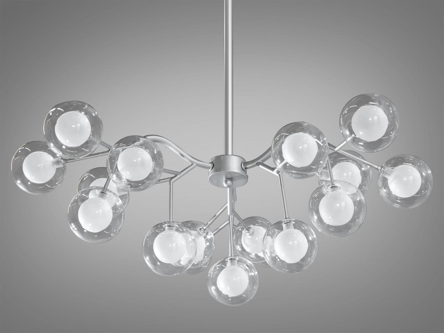 Люстра Светлячок 886-18B SL 18 ламп сатин Хром - фото 2 Люстра Светлячок 886-18B SL 18 ламп сатин Хром - фото 2