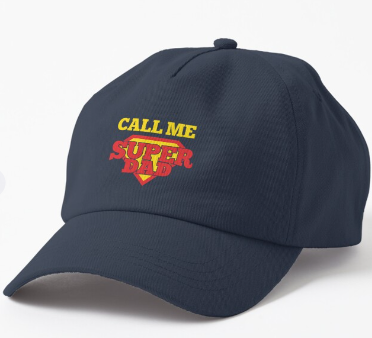 Кепка унисекс Malfini с принтом ''Call me super dad'' Темно-синий (ПАПА18К3)