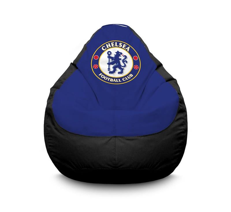 Крісло мішок iPuff Football Chelsea FC Black Оксфорд XXXL 100х135 см Чорний