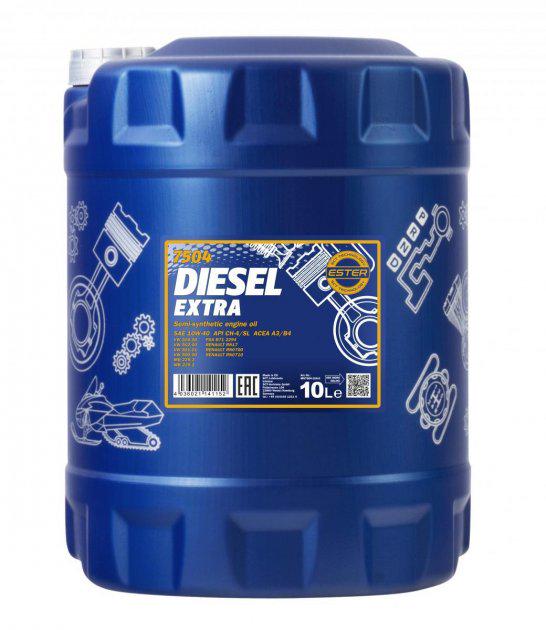 Масло полусинтетическое Diesel Mannol Extra Turbo 10W-40 10 л