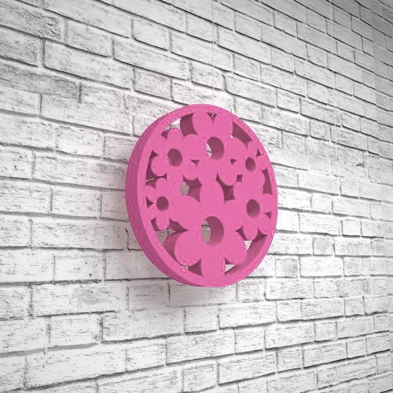 Фігура декор з пінопласту ТМ PPM Квіти в колі Рожевий