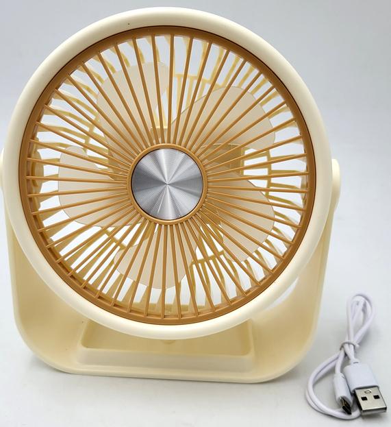 Вентилятор аккумуляторный настольный UKC Portable Fan ZB124A 6376 14 см Желтый (26214580)