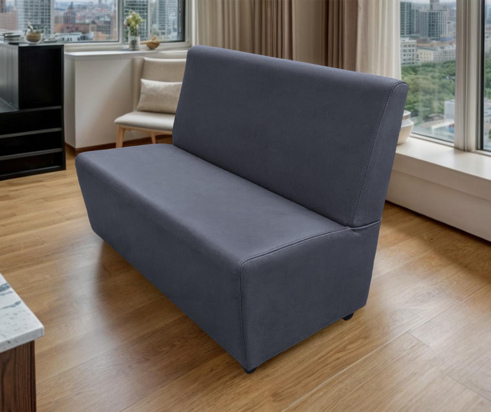 Диван для кафе Tobi Sho Прайм с высокой спинкой без подлокотников 1000x630x850 мм кожзам Серый (2233)