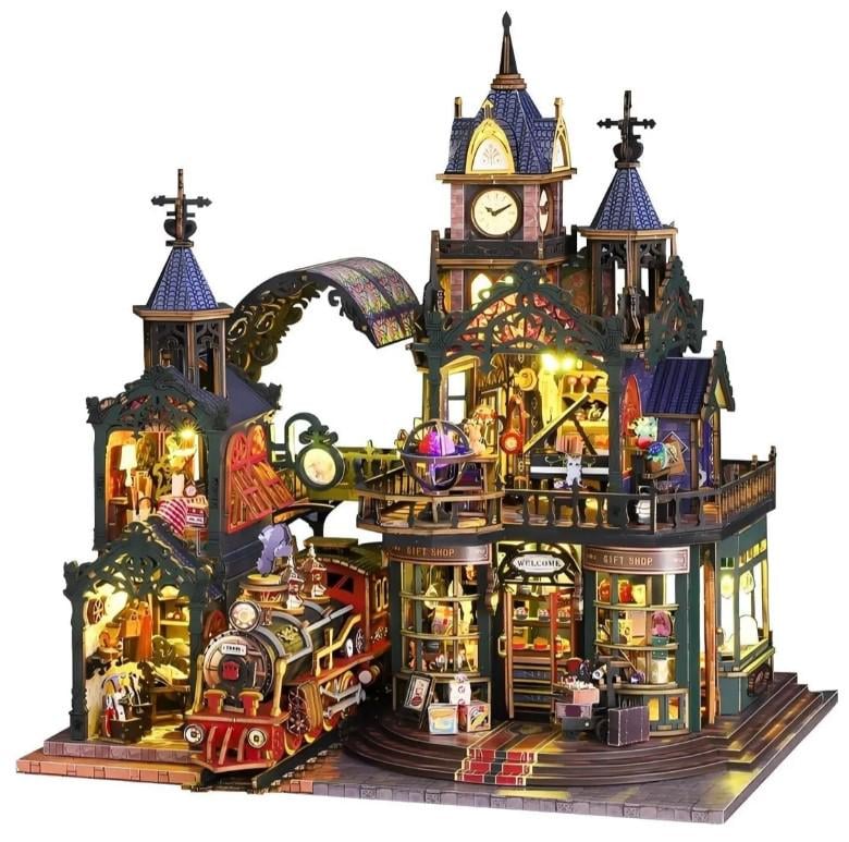 Конструктор Румбокс Железнодорожный вокзал Платформа 9 3/4 с LED-подсветкой (2104619242)