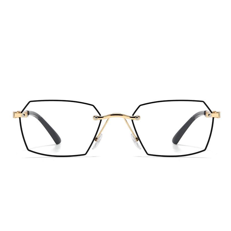 Фотохромні окуляри PhotoGlas для читання з блокуванням синього світла/діоптрія +3,0 оправа Золотистий (2391) - фото 5