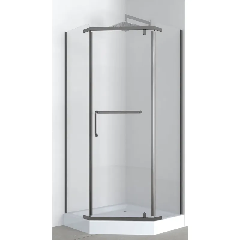 Душевая кабина с низким поддоном MIXXUS LINES SCT01-90x90x198-TR прозрачное стекло 6 мм Graphite (MI6914)
