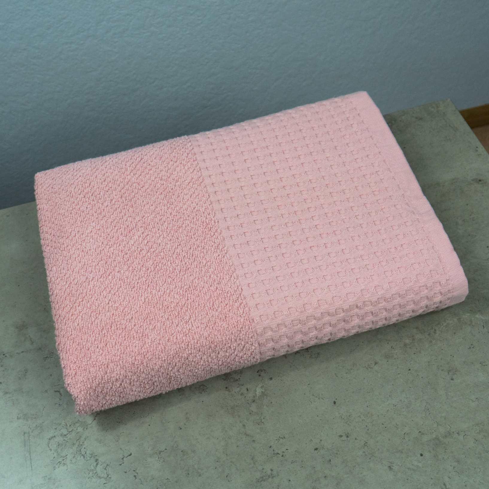 Полотенце для лица и рук GM Textile Бордюр вафельный 50х90 см Розовый (500-90-vb-pink)