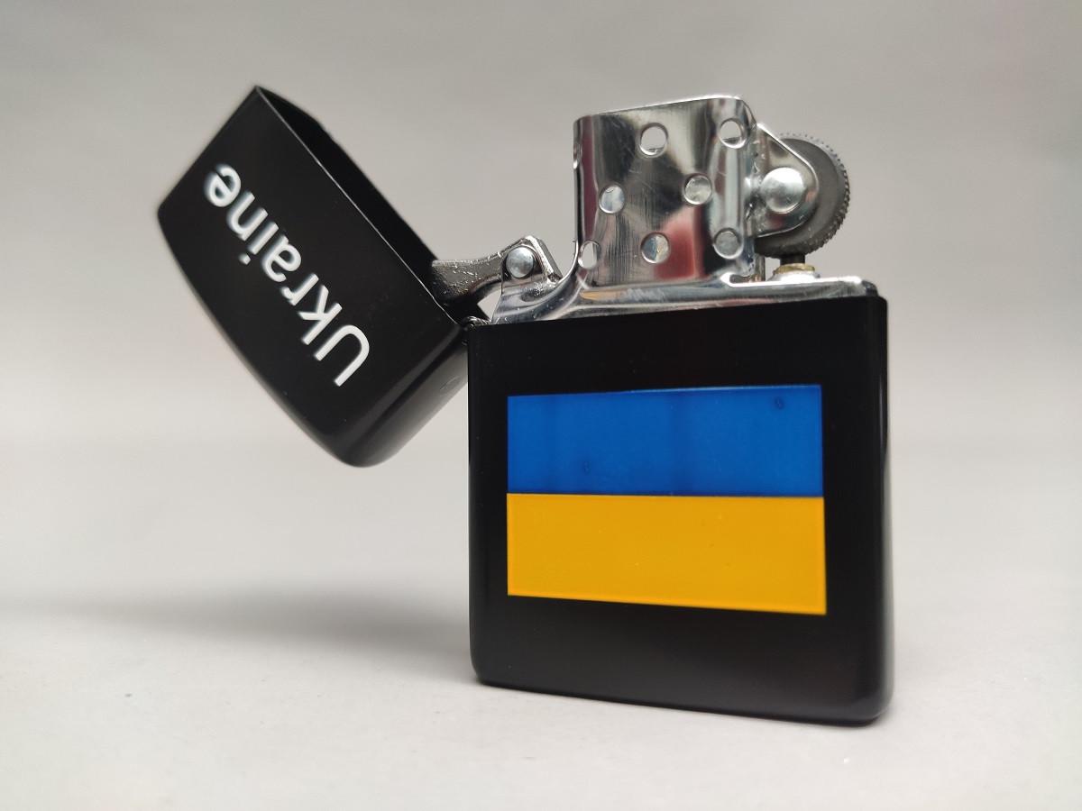 Зажигалка бензиновая Star Lighters Ukraine Флаг Черный (ch00077) - фото 2