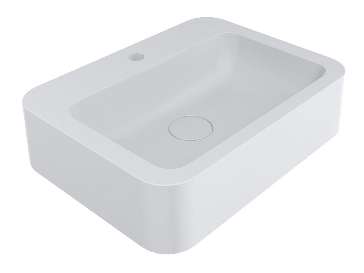 Умывальник Miraggio KELLEY MIRASOFT с литого мрамора матовый Белый (84138)