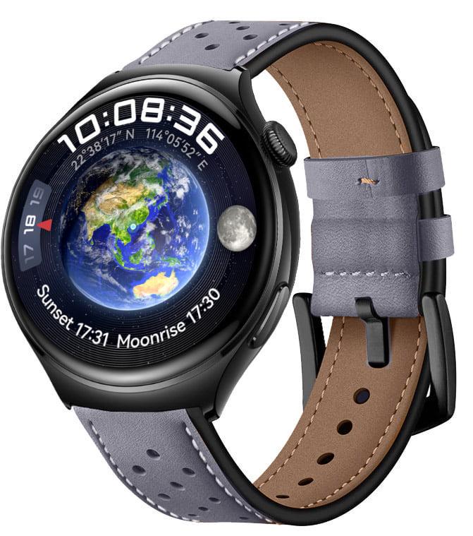Ремінець шкіряний Classico для Huawei Watch 4/4 Pro Grey (38600-33) Ремінець шкіряний Classico для Huawei Watch 4/4 Pro Grey (38600-33)