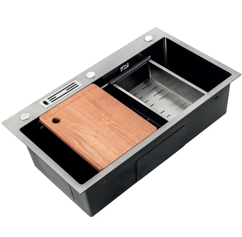 Мийка MIXXUS Premium MH7545-SET-05 MICRO Decor Nano-Black 3.0/0.8 Графітовий (MX9633)