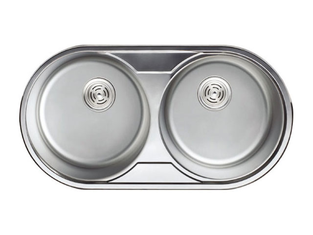 Мойка кухонная Aqua-World SANREMO 840х440 мм нержавейка матовая 0,8 мм врезная двойная Мойка кухонная Aqua-World SANREMO 840х440 мм нержавейка матовая 0,8 мм врезная двойная