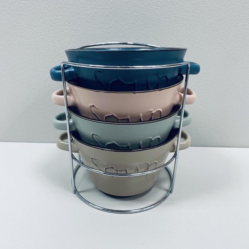 Набір бульйониць на стійні S&T 021-04-20 650 мл 4 шт. (2354463468) - фото 2 Набір бульйониць на стійні S&T 021-04-20 650 мл 4 шт. (2354463468) - фото 2