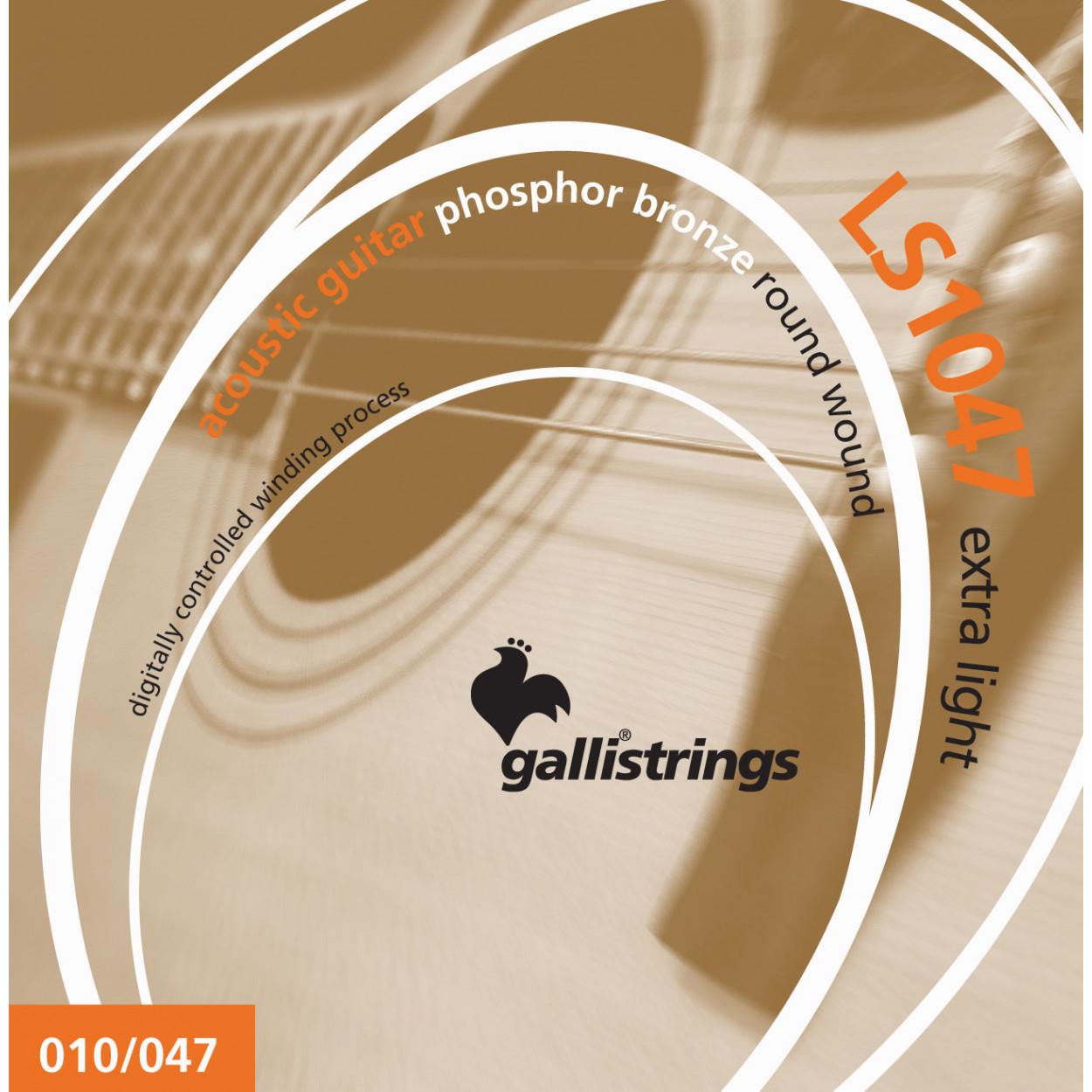 Струны для акустической гитары GalliStrings LS1047 Extra Light (58940)