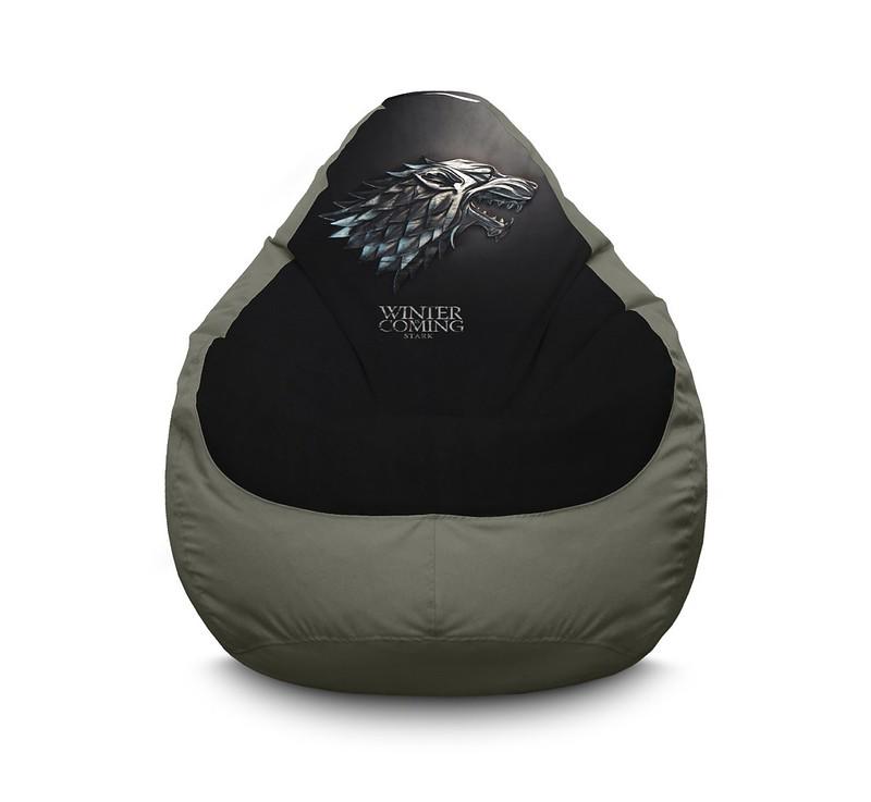 Крісло мішок iPuff Game of Thrones Winter is coming Оксфорд XXXL 100х135 см Сірий Крісло мішок iPuff Game of Thrones Winter is coming Оксфорд XXXL 100х135 см Сірий