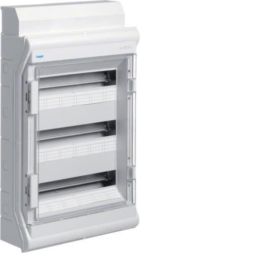 Щит Hager VECTOR распределительный на 54/60 модулей накладной с прозрачными дверцами IP65 (VE318DN)