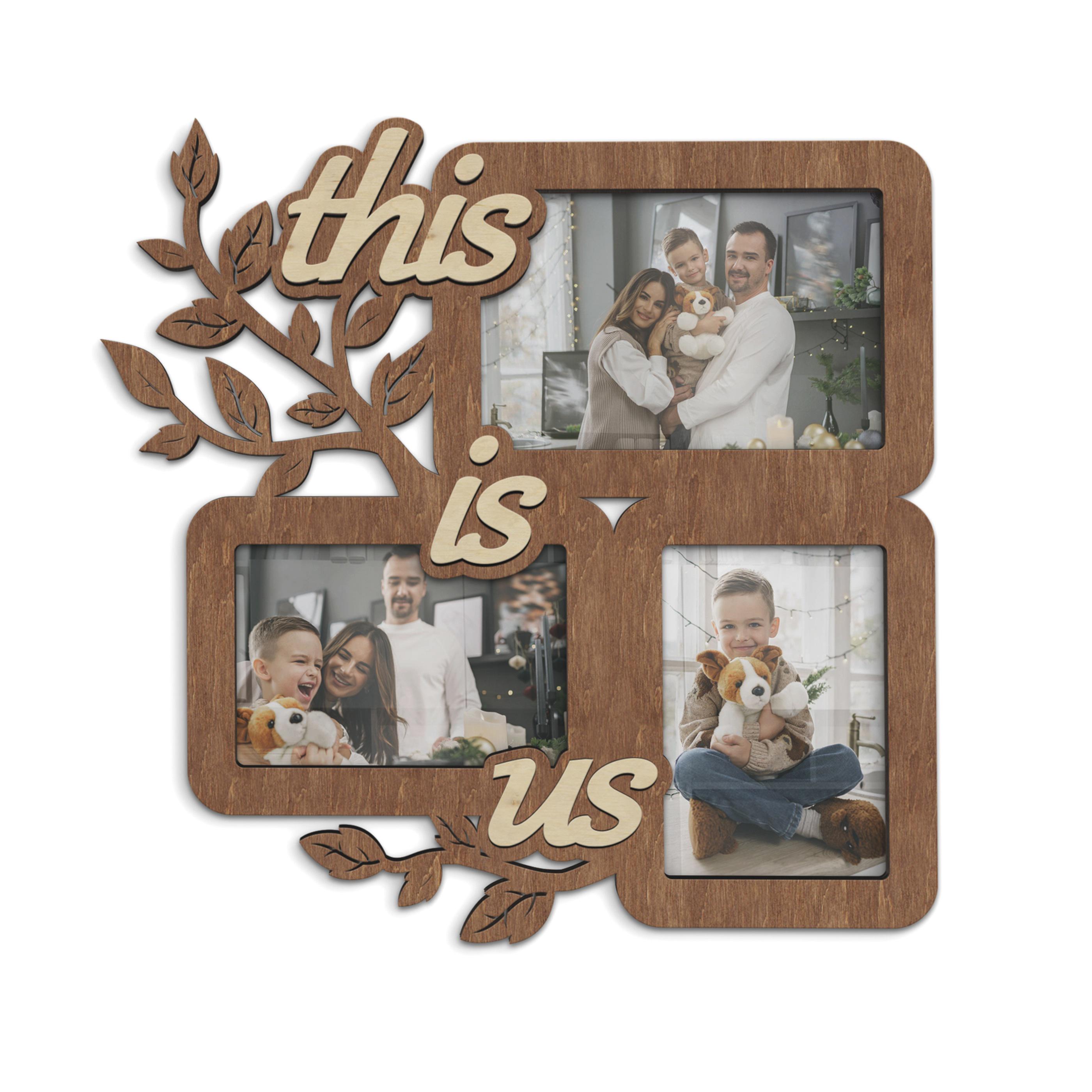 Фоторамка-коллаж The Frame Depot This is us с веточками с нанесением надписи на 3 фото Коричневый (tree_s-2) - фото 1 Фоторамка-коллаж The Frame Depot This is us с веточками с нанесением надписи на 3 фото Коричневый (tree_s-2) - фото 1