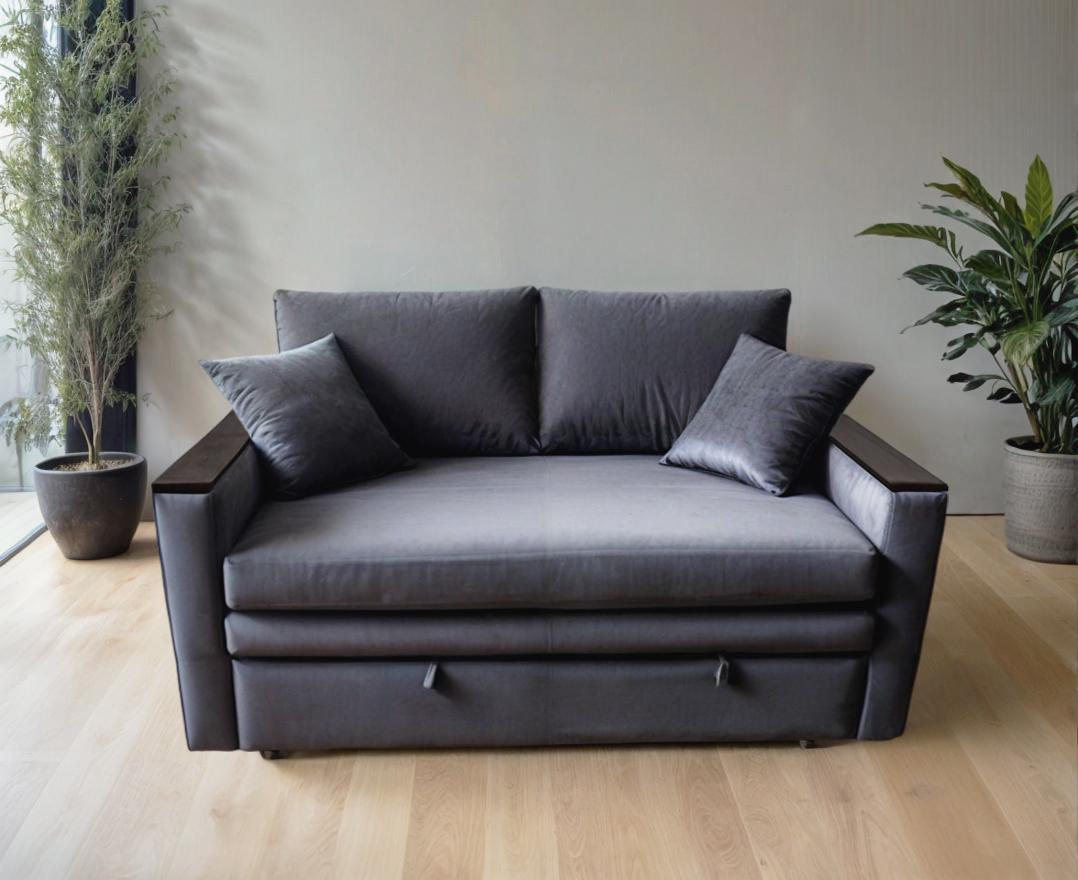 Диван-трансформер Tobi Sho Kubus-120 мягкий для гостиной велюр 1600х800х1000 мм Синий - фото 3 Диван-трансформер Tobi Sho Kubus-120 мягкий для гостиной велюр 1600х800х1000 мм Синий - фото 3