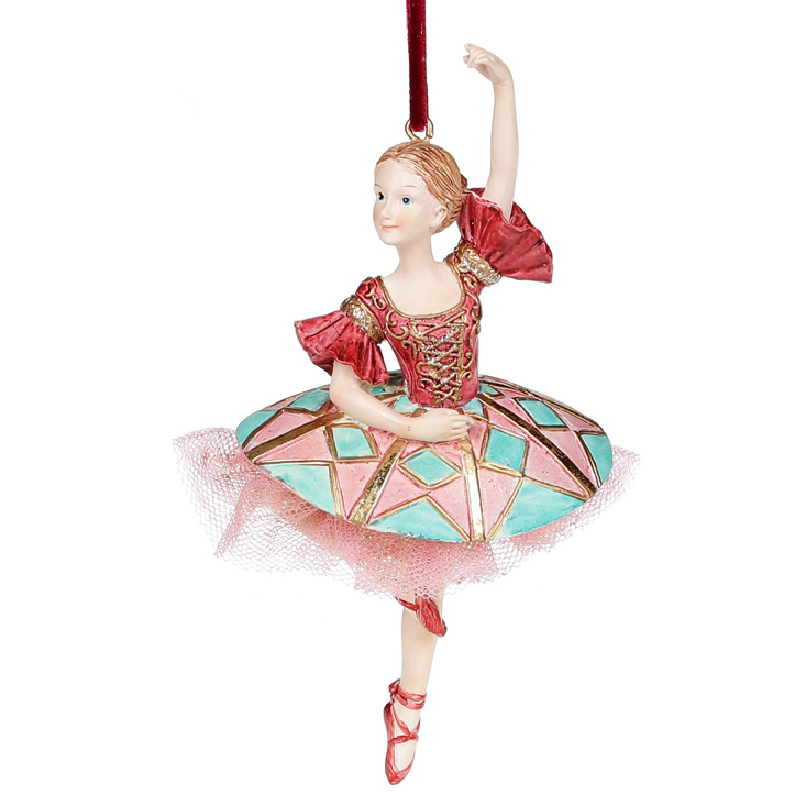 Фигурка новогодняя подвесная BonaDi Балерина 3 (838-231)