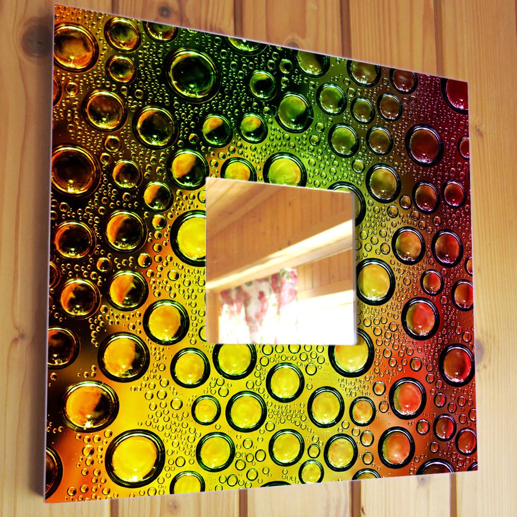 Зеркало декоративное Капли воды Абстракция 260х260 мм (M00589)