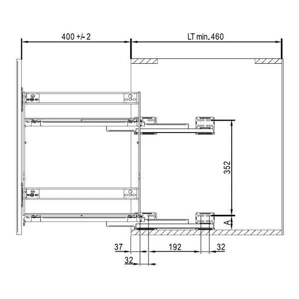 Карго боковое Rejs Variant Multi без направляющих 150 мм Хром (WE03.7319.01.001) - фото 3