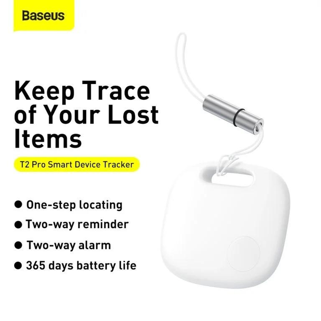 Поисковый брелок BASEUS T2 Pro Smart Device Tracker White (19366) - фото 14