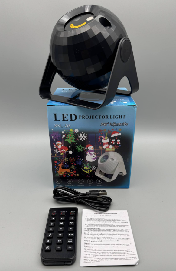 Проектор лазерный XKL-Q8 с пультом ДК и USB-питанием (30874998) Проектор лазерный XKL-Q8 с пультом ДК и USB-питанием (30874998)