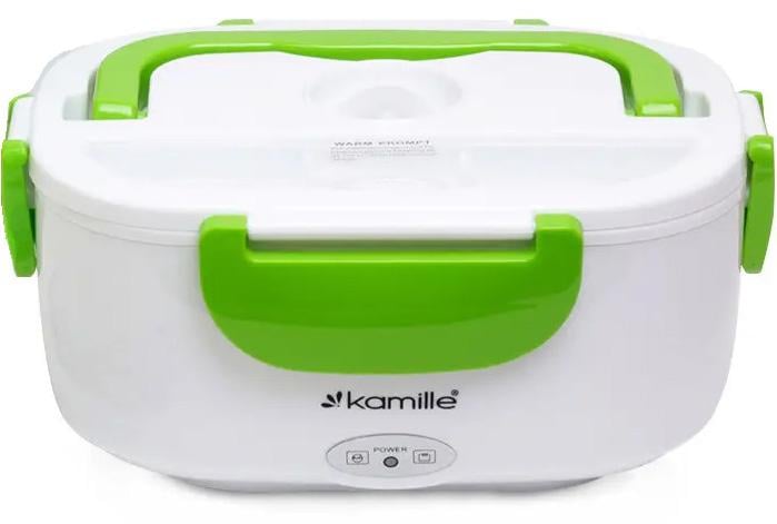 Ланч-бокс Kamille Snack 450 мл/650 мл с подогревом Зеленый (KM-2130G)