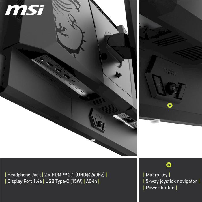 Монітор ігровий MSI MAG 272UP QD-OLED X24 3840x2160 240 Гц 250 кд/м2 Black (32202285) - фото 7 Монітор ігровий MSI MAG 272UP QD-OLED X24 3840x2160 240 Гц 250 кд/м2 Black (32202285) - фото 7