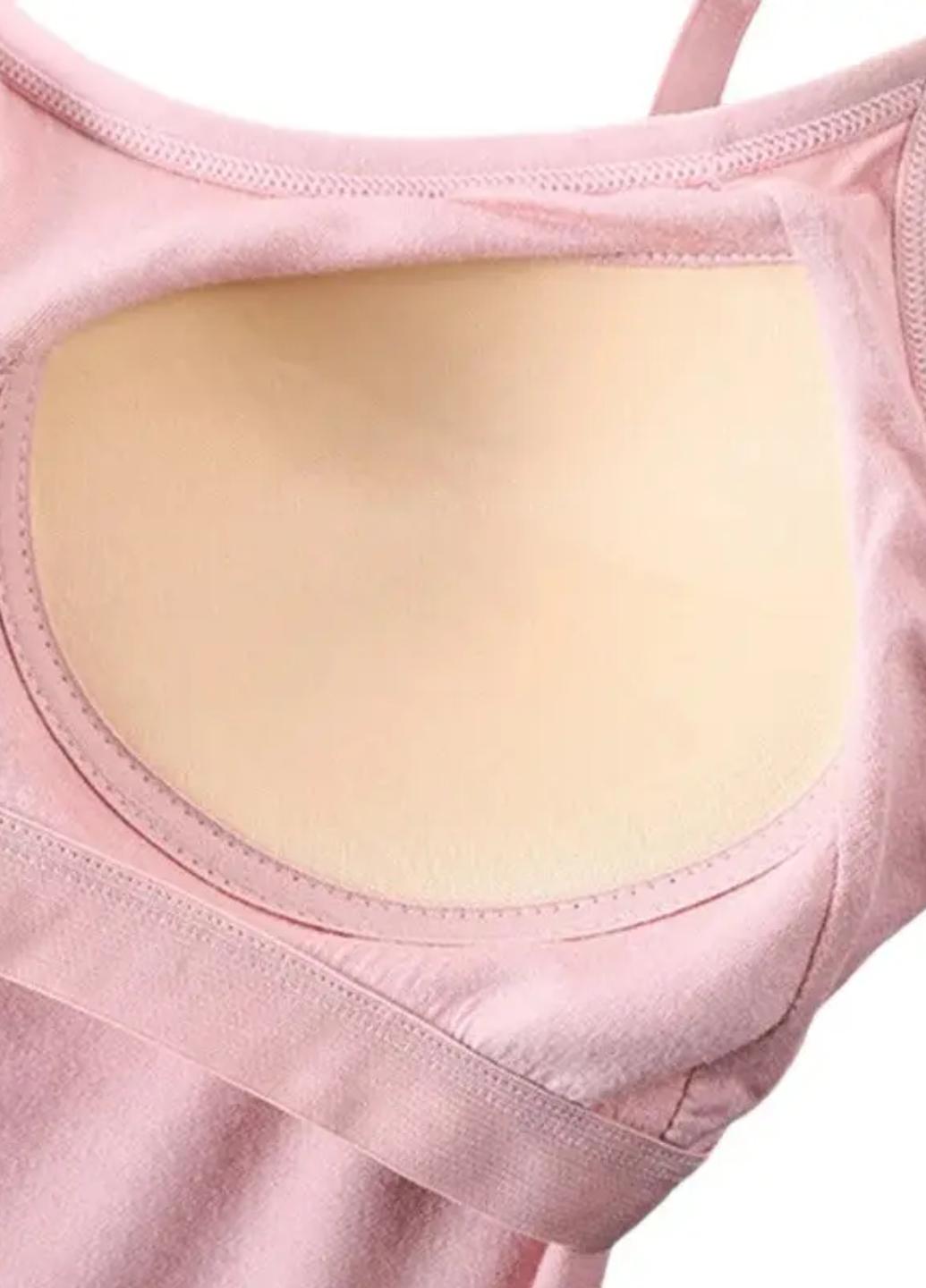 Майка женская Comfort с поролоновыми вкладышами XL Розовый (1467-46-02) - фото 2