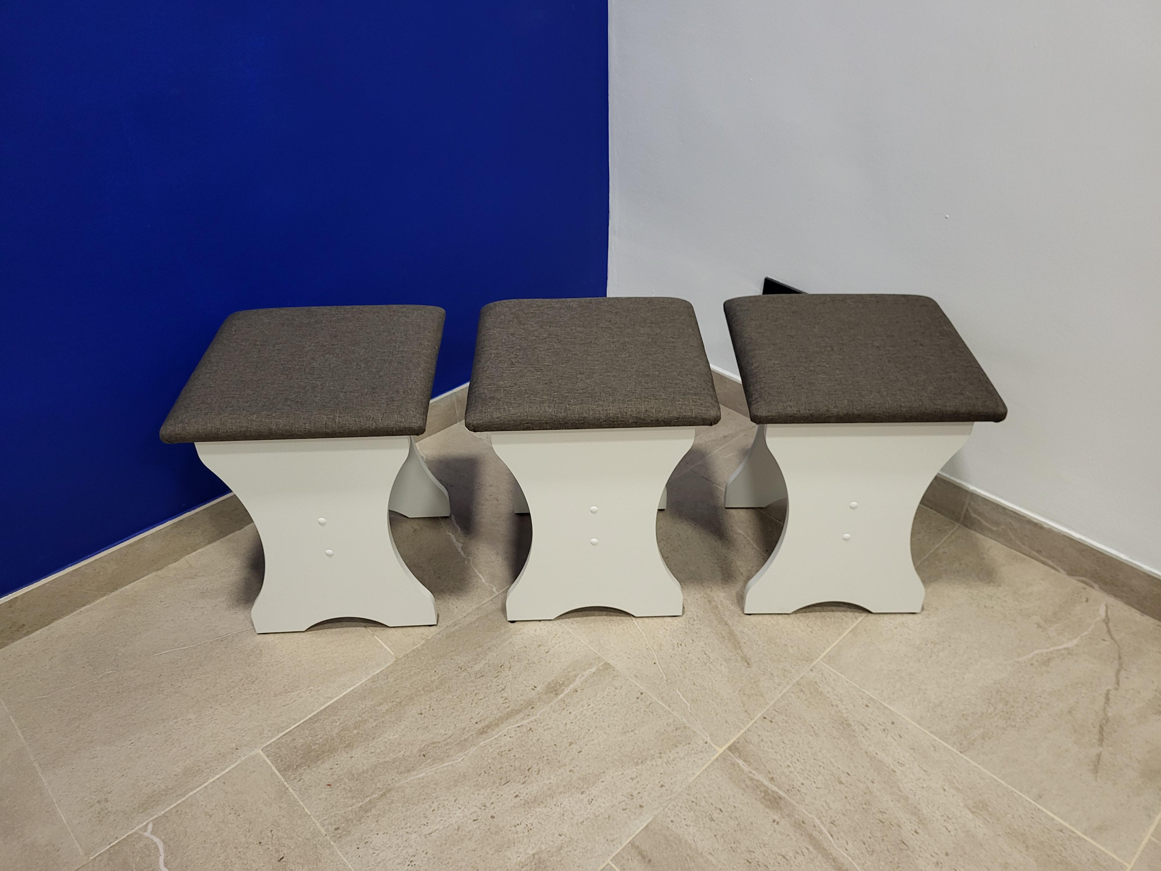 Комплект табуретов Семейный 35х35х44 см 3 шт. Белый/Дорандо (TTT-B-D)