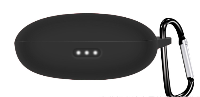Чехол-накладка DK Silicone Candy Friendly с карабином для Anker SoundCore Liberty 3 Pro Black