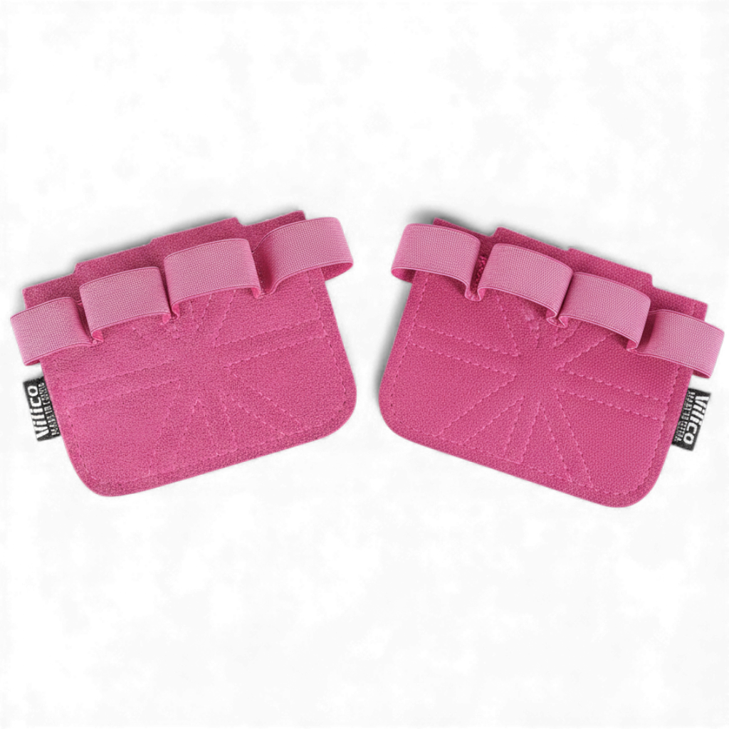 Накладки спортивные на ладони гимнастические для турника кроссфита кожаные Розовый (64_2_0_2C)