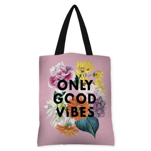 Сумка жіноча тканинна Presentville Only good vibes (SV LP004 BL)
