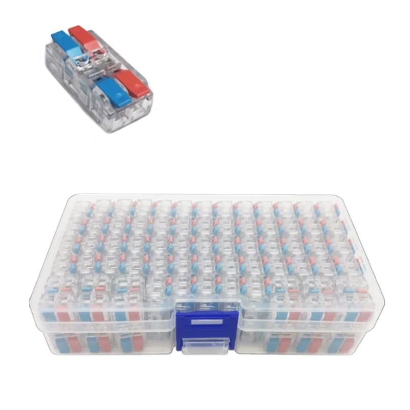 Набор клемм Tactix 0,5-4 мм2 32А 2х1-2х1 проходная одинарная 29х12,4х9,5 мм 69 шт. Разноцветный (CT2T-69box)