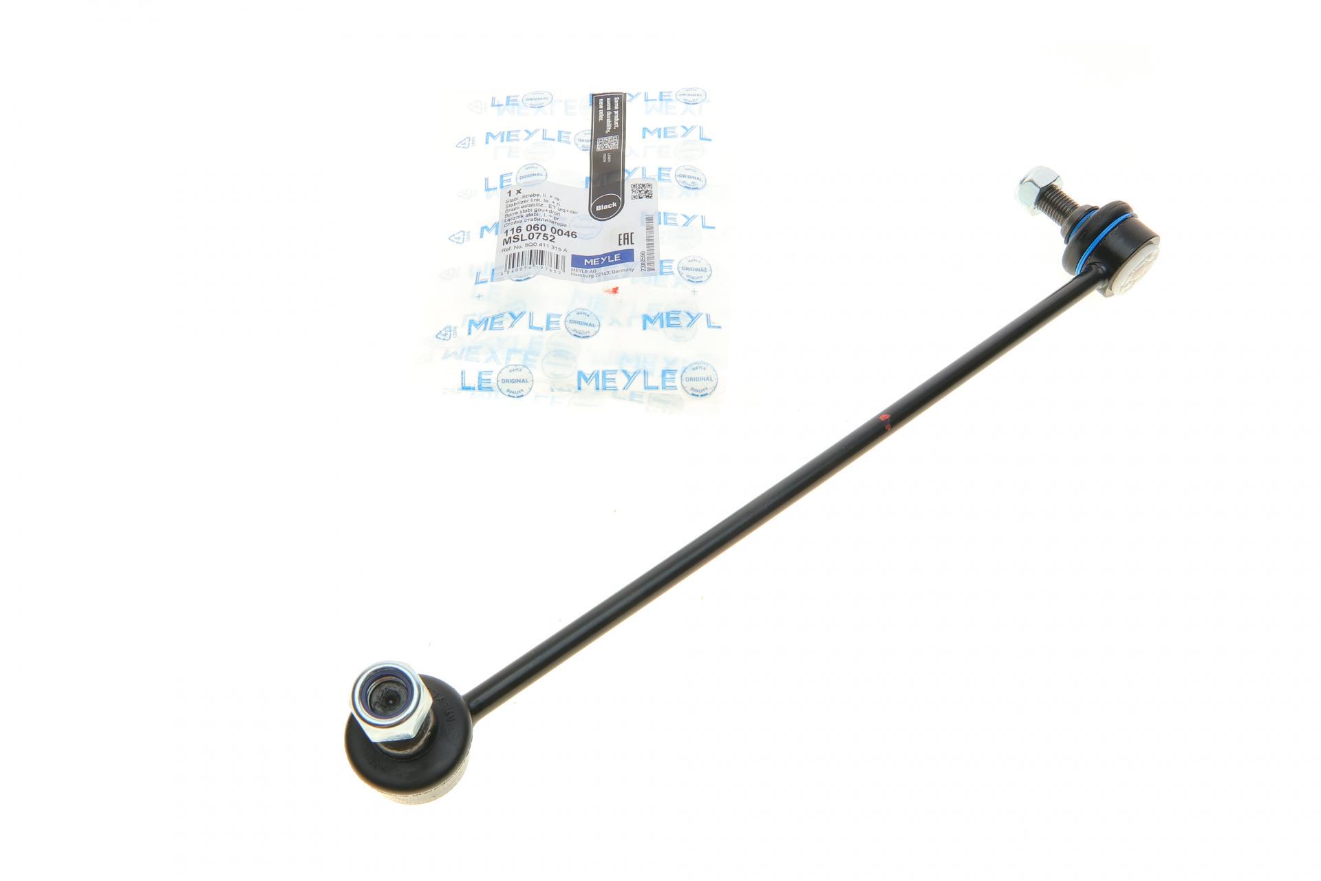 Тяга стабілізатора переднього Audi A3/Q3/Skoda Octavia/SuperB/VW Caddy/Passat/Tiguan/Touran 03- - 116 060 0046 MEYLE