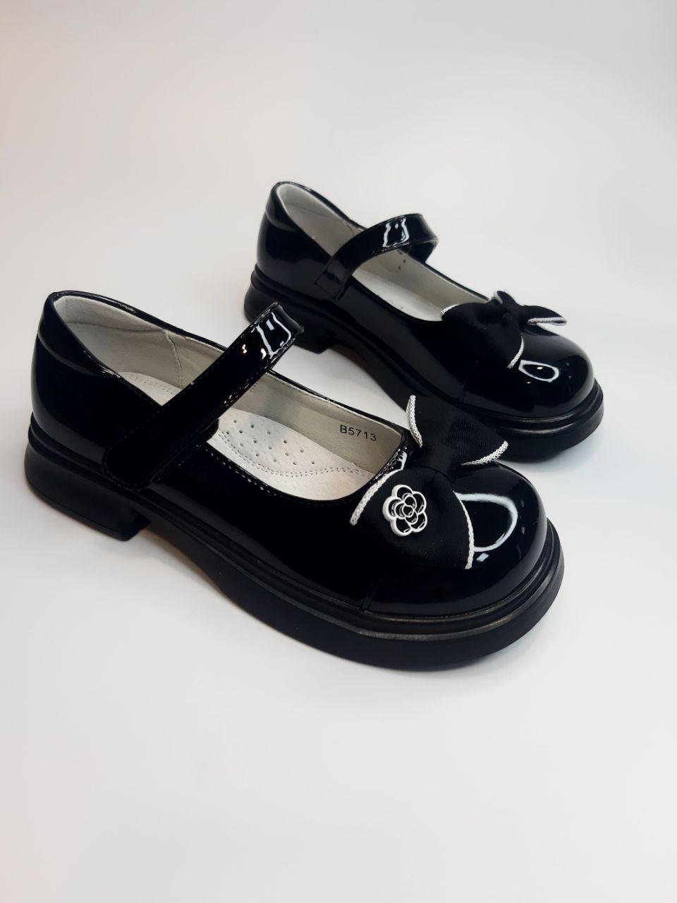 Туфлі для дівчинки Apawwa р. 31 19,3 см Чорний (5713 black)