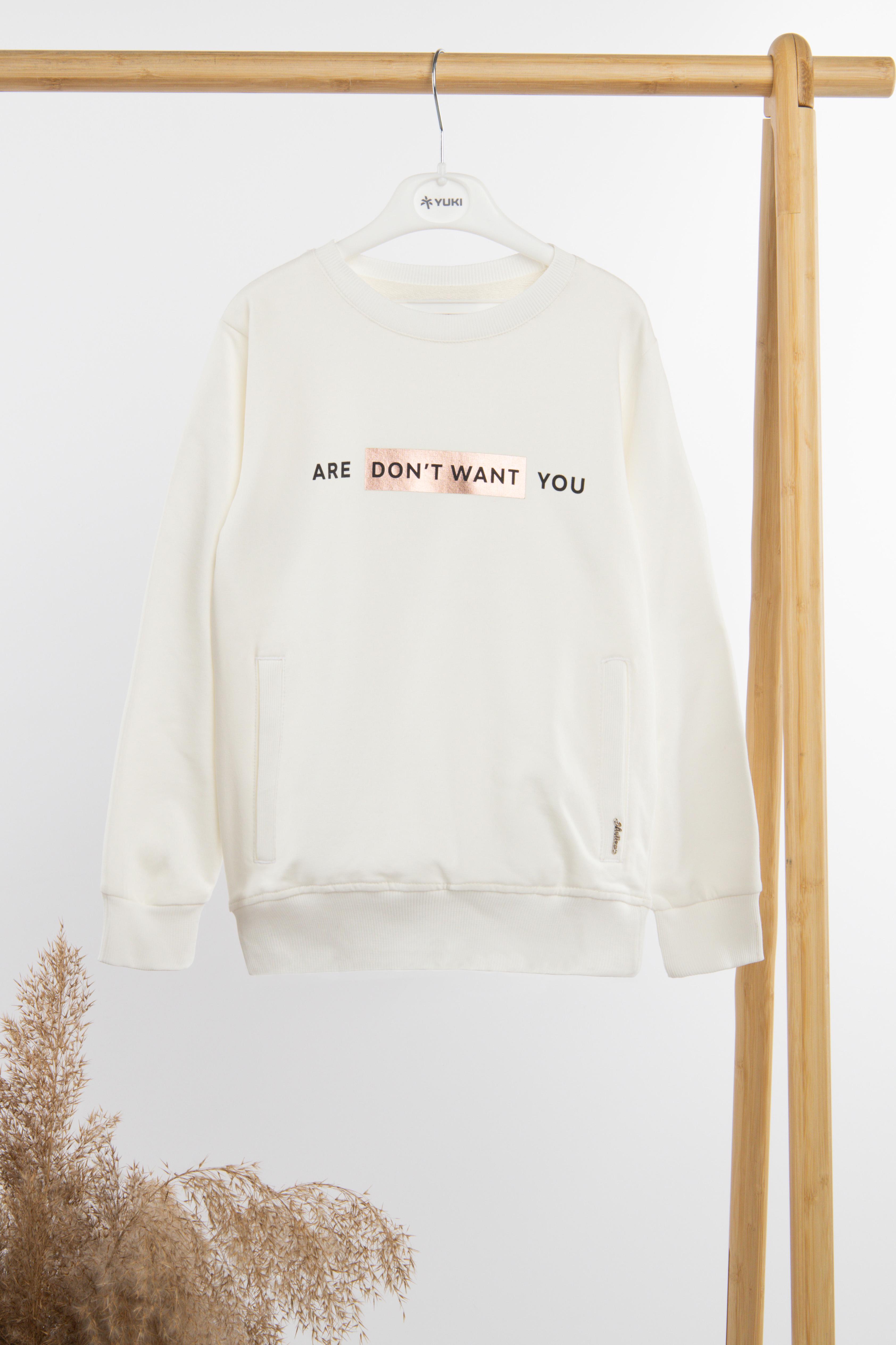 Свитшот для девочки ЦБ-00236168 128 см Молочный (28575626)