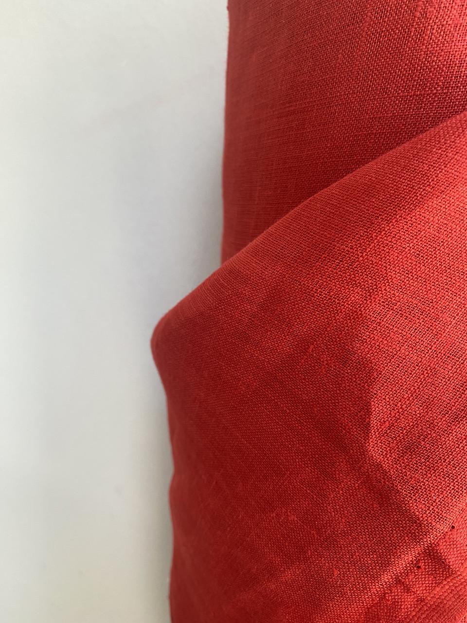 Ткань LINEN PLUS 100% лен 150 см 1/17 Красный - фото 2 Ткань LINEN PLUS 100% лен 150 см 1/17 Красный - фото 2