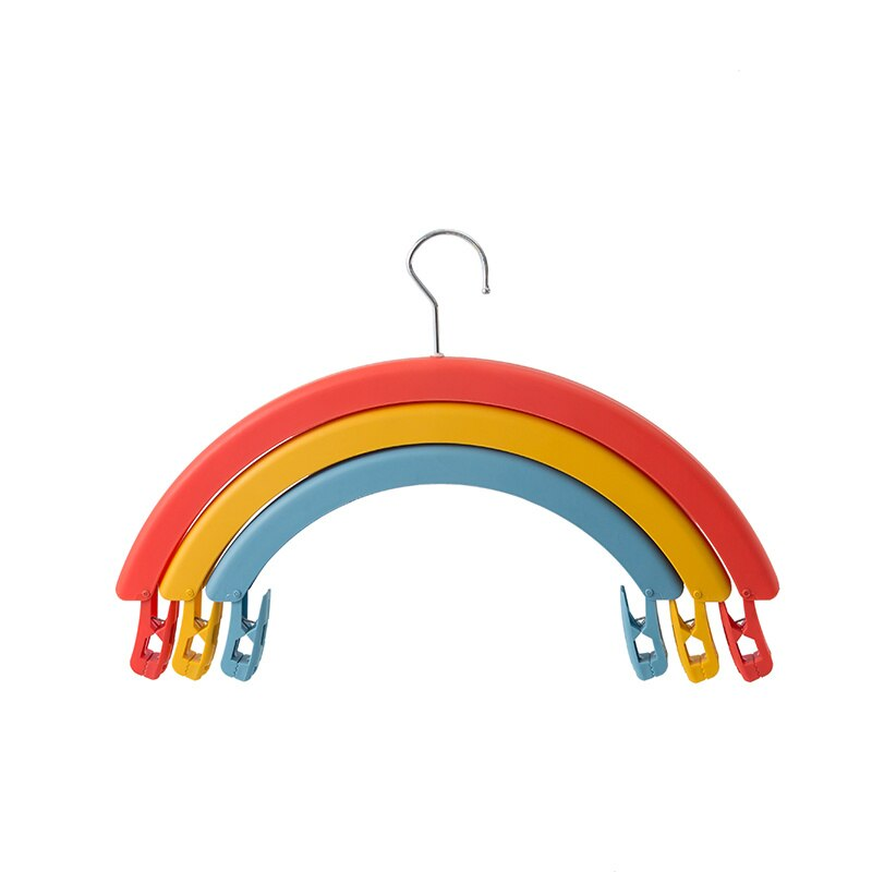Багатофункціональна вішалка Rainbow Hanger Веселка 3в1 з прищепками та поворотним механізмом